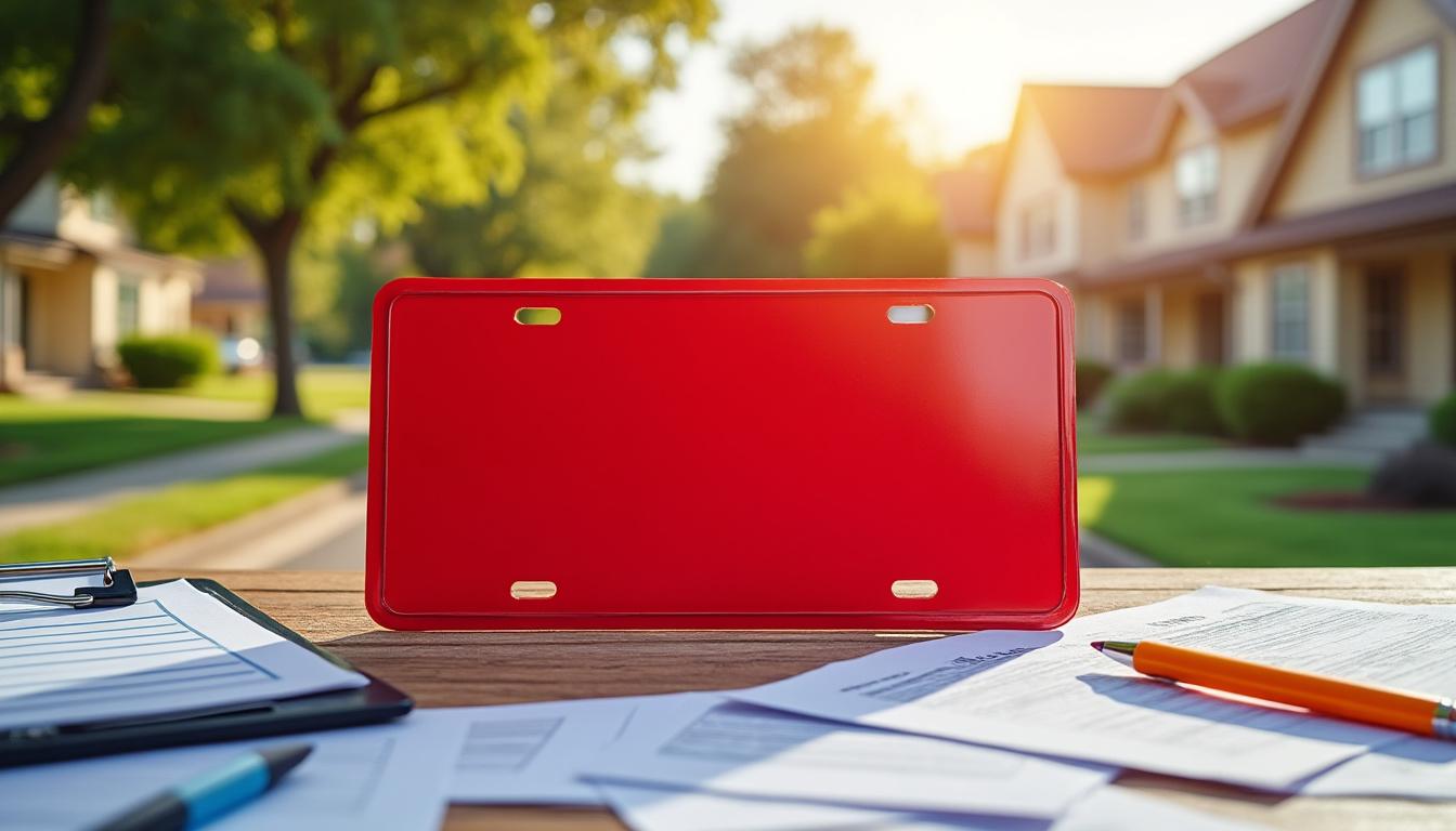 découvrez tout ce qu'il faut savoir sur la plaque d'immatriculation rouge : son
